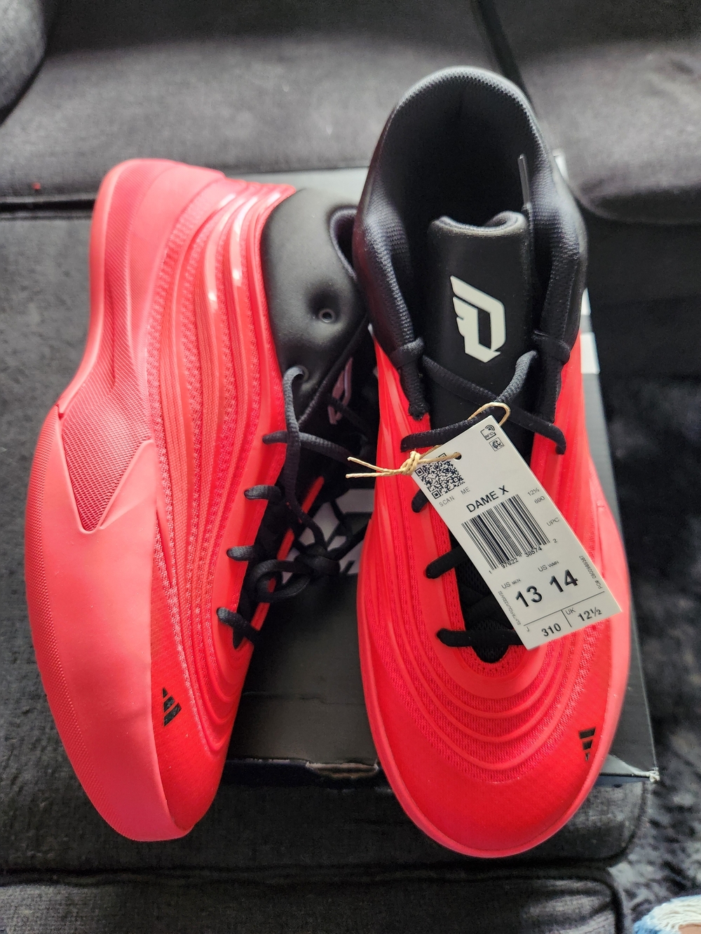 NIB Adidas Men’s 13 NWT Dame X Dolls Pure Ruby-JP6093.